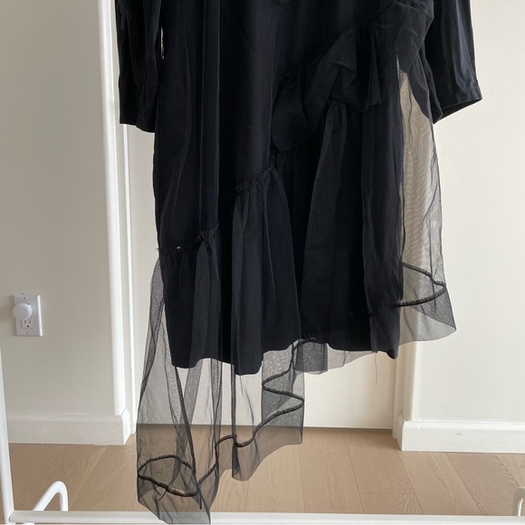 Simone Rocha Black Tulle T-Shirt Dress - Picture 2 of 5